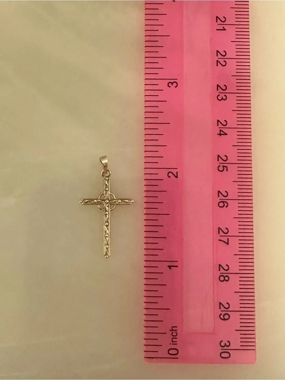 14k Solid Gold Cross - Picture 7 of 7